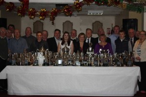 Prize-winners and officials at the Larne & Dist HPS 2013 Dinner. 